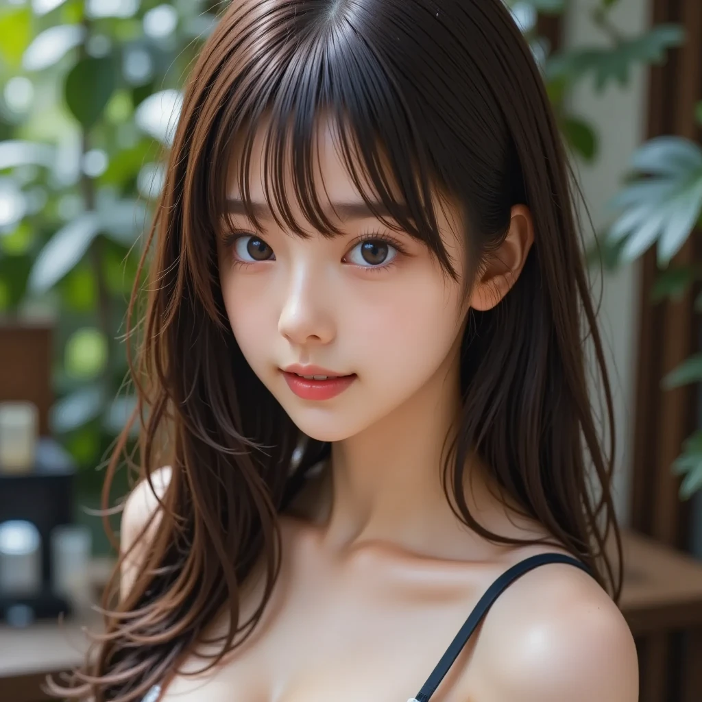 (One person), very cute, Great face and eyes, (Beautiful lovely smile), (Very detailed美しい顔), Bright and shiny lips, (Highest quality:1.4), (Very detailed), (Surreal, Photorealistic:1.37), Beautiful white skin, (Soft and fluffy:1.3), Very detailed CG 統合 8k 壁紙, RAW Photos, Professional photography, Cinema Lighting,