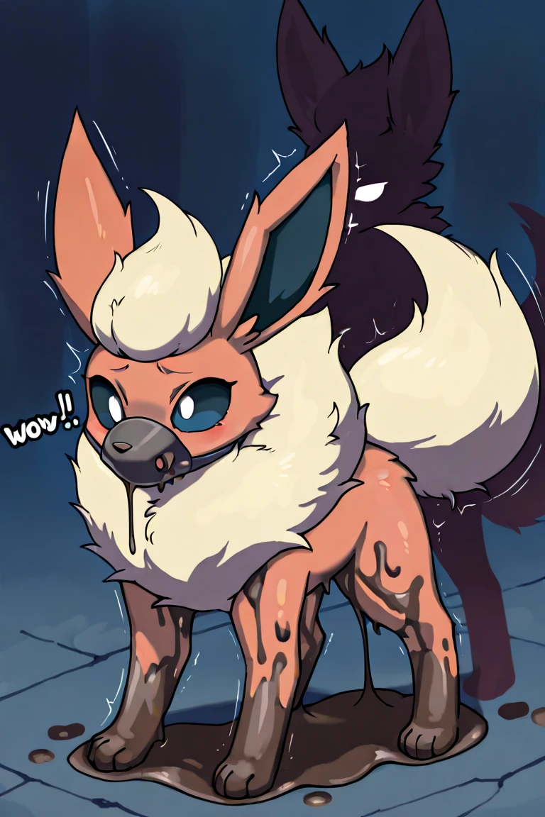 (feral flareon), (male werewolf) score_9, score_8_up, dream prompt:score_9, beautiful, detailed cute face, blushing, shocked expression, reverse suspended congress, looking surprised, crying, forest, feet in view, foot shot, crying, cum, 3 toes, screaming, foot focus, huge feet, vaginal, sex, closed eyes, saliva, hyper feet, impregnation, arms behind back, spreading legs, scrunching toes, hugging