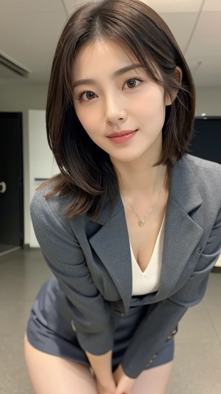 (she is a Photorealistic beautiful doctor:1.15), ((sexy pose:1.4)), (Standing posture:1.2), (big tits:1.1), ((She's wearing a doctors white coat over (black sexy lingerie:1.1) in the exam room:1.3)), black underwear, (doctor in a white lab coat:1.1), (Doctor's attire), masutepiece, Best Quality, Ultra-detailed, finely detail, hight resolution, Perfect dynamic composition, Beautiful detailed eyes, mid-chest, Natural Color Lip, Random and sexy poses, Smile, 48 years beautiful women, Examination room, stethoscope, Ultra-realistic capture, Highly detailed, High resolution 16k close-up of human skin. Skin texture must be natural, With such detail that pores can be finely identified. Skin should look healthy, In a uniform tone. Use natural light and color、a Japanese actress in her 48s with a bewitchingly beautiful appearance、