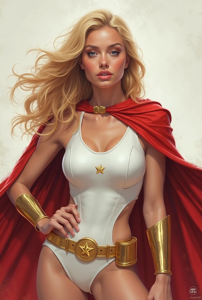 INSANELY SEXY, RIPPED MUSCULAR BUSTY BOOBS SUPERGIRL WEARING THE ORIGNAL GOLDEN AGE SUPERGIRL COSTUME FROM 1950. SOARING WHILE TAKING A SELFIE.