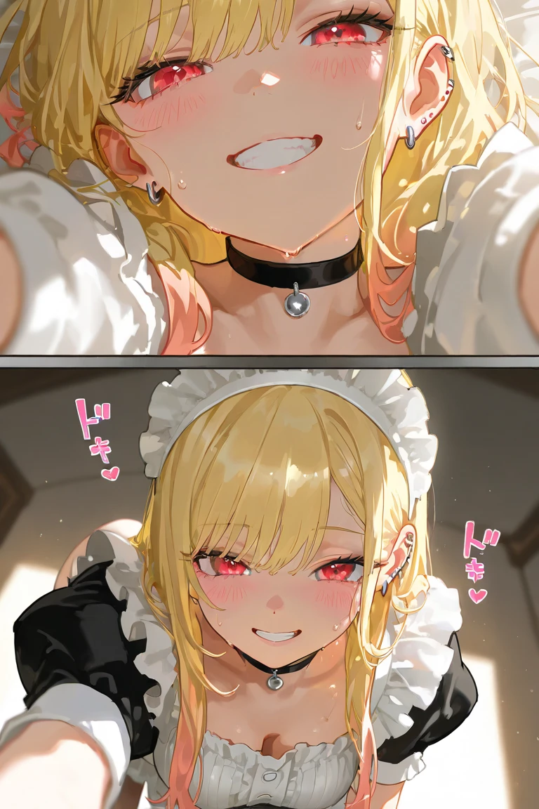 nsfw,(Petite),(Crossdresser),((Penis in crotch)),Solo masturbation,blonde low twintails,lips,Sweat,White Breath,(((ejaculation))),Ecstasy face,Naughty sound effects,2 frames