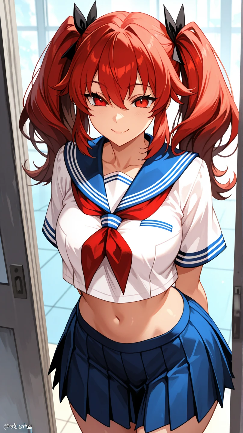8ｋ,Highest quality,masterpiece, Sharp focus,high school girl，，Red hair，Lewd，Sailor suit
