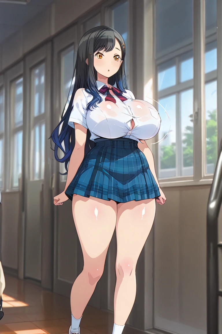 joven japonesa, mejorar, alumno, no bra, miniskirt, upskirt,  Cuerpo, Delgado, pechos grandes, Piernas gruesas, Delgado waist, gimnasio de la escuela, sweaty Cuerpo, cinematic lighting, half naked, Erotic poses, tiny thonge, side thong, transparent lingerie, can see niples, mostrando sus tetas