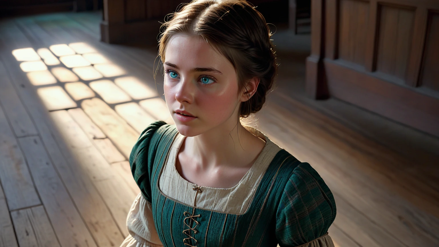 (masterpiece), photorealistic, cute face, full body, sunset, cinematic, canon lens f1.4, (historical movie picture style), "Games of Thrones", detailed eyes, weird eyes, short hair, perfect anatomy, small breasts, little smile, slightly open mouth, cute sexy, pleasure, (frame the head), Centered image, stone statues on background, classic fantasy style, medieval aesthetic, luminism, faded colours, 8k Resolution, human hands, wonderfull, elegant, approaching perfection, dynamic, highly detailed, facing directly at the viewer, detailed hairstyle, (freckled:0.6)