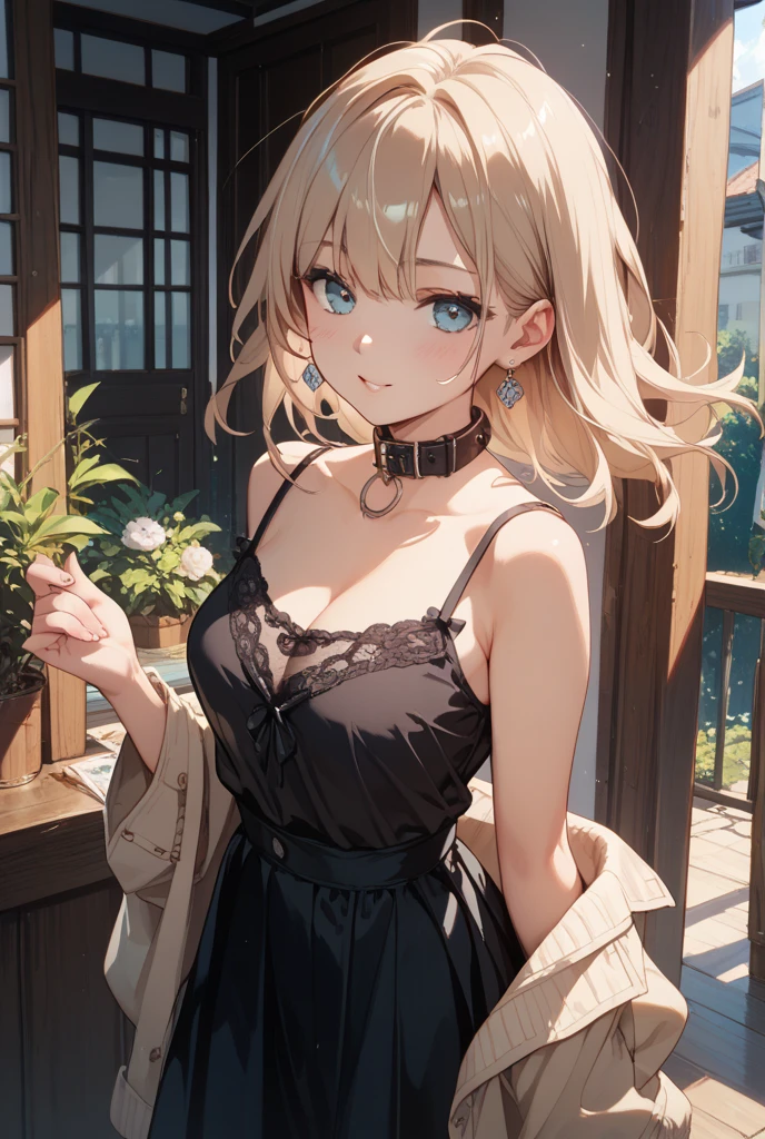 (perky chest:1.2), (pointed chest:1.2),(((Black Tunic:1.3))),(((cakes and bread in the basket),Cute and beautiful girl,Cute round face,Cute smile,with blush cheeks,Red Lip,solo, looking at viewer, open mouth, have a cute grass of cute beergrass,black hair, dark green eyes, dress, bare shoulders, jewelry, collarbone, sidelocks, hairband, earrings, indoors, off shoulder, sweater, arms behind back, plant, short hair with long locks, gild hairband, off-shoulder dress, sweater dress, off-shoulder sweater, black sweater, dark gord hair, big side hair, very long side hair,is rendered in (masterpiece: 1.2, best quality), with (ultra high resolution) and an exquisite (depth of field),(Bangs are see-through bangs),hair pin,hair adornments,detailed clothes features,Detailed hair features,detailed facial features,(Dynamic angles),(Dynamic and sexy poses),Cinematic Light,(masutepiece,top-quality,Ultra-high resolution) ,(The 8k quality,Anatomically accurate facial structure,),(Sea Art 2 Mode:1.3),(Image Mode Ultra HD) ,(Hold a coffee in your hand:1.3),delicate beautiful face, Bright blue eyes, cute eyes, sparkling eyes, Big eyes, (perky chest:1.1), (pointed chest:1.3), looking at viewer,