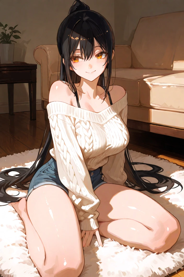 <lora:fusou_v1.0-000009:0.8>,fusou\(azur lane\),off-shoulder_sweater,animal ears,blue eyes,large breasts, heart, indoors, breast grab,blush, black hair,, masterpiece, best quality, extremely detailed face, sharp details, high contrast,