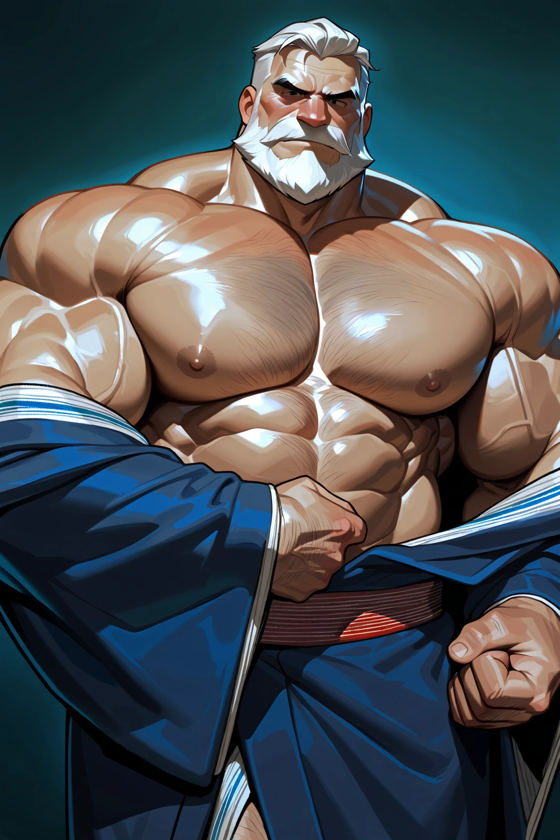 (through empty ghost, From thebigslick, through dark gems, Will chase), Keyuan Tower (Onmyoji Daisenji Temple), High quality photos, Perfect anatomical structure, Anthropomorphic white tiger, Men, 26 years old, thick eyebrows, (short hair:1.5), Light blue stripes, tall, strong, Firemen, Open neckline, Small bump, Hold a fire extinguisher, standing in front of fire truck, Shy expression, blush, Golden pupils, Look at the audience, Clear facial features, strong, Solitary, solo, Front view, Full body image, High-rise buildings,Correct gestures