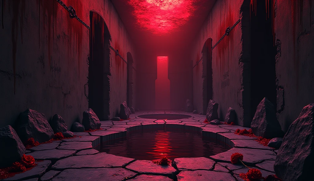 Create image of a pool filled with blood