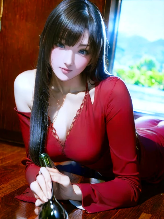 original photo:1.2),(realistic:1.4),beautiful detailed girl,very detailed eyes and face,Beautiful eyes in every detail,That's ridiculous,incredibly That's ridiculous,Super detailed,High resolution,very detailed,highest quality,masterpiece,figure,very detailed,cg,unified,8k wallpaper,wonderful,small details,masterpiece,highest quality, perfect lighting,1 girl, (((Kakegurui Yumeko))),long hair, dull bangs, red eyes, , red jacket, pantyhose, white shirt, black ribbon, pleated skirt, walking pose, (((Pitcho Smile))) ((erotic face)),perfect body,(Lie:1.3)