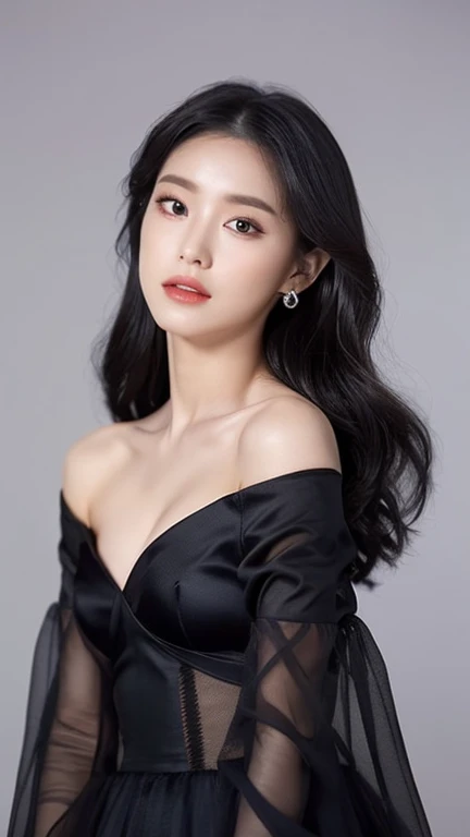{best quality}, {{masterpiece}}, {highres}, original, extremely detailed 8K wallpaper, 1girl, {an extremely delicate and beautiful},animal ears, bangs, black choker, black hair, blue eyes, blurry, cat ears, choker, closed mouth, collarbone, eyelashes, lips, long hair, looking at viewer, portrait, solo,(shiny skin),realistic,fashi-girl,mature female <lora:koreanDollLikeness_v15:0.8>