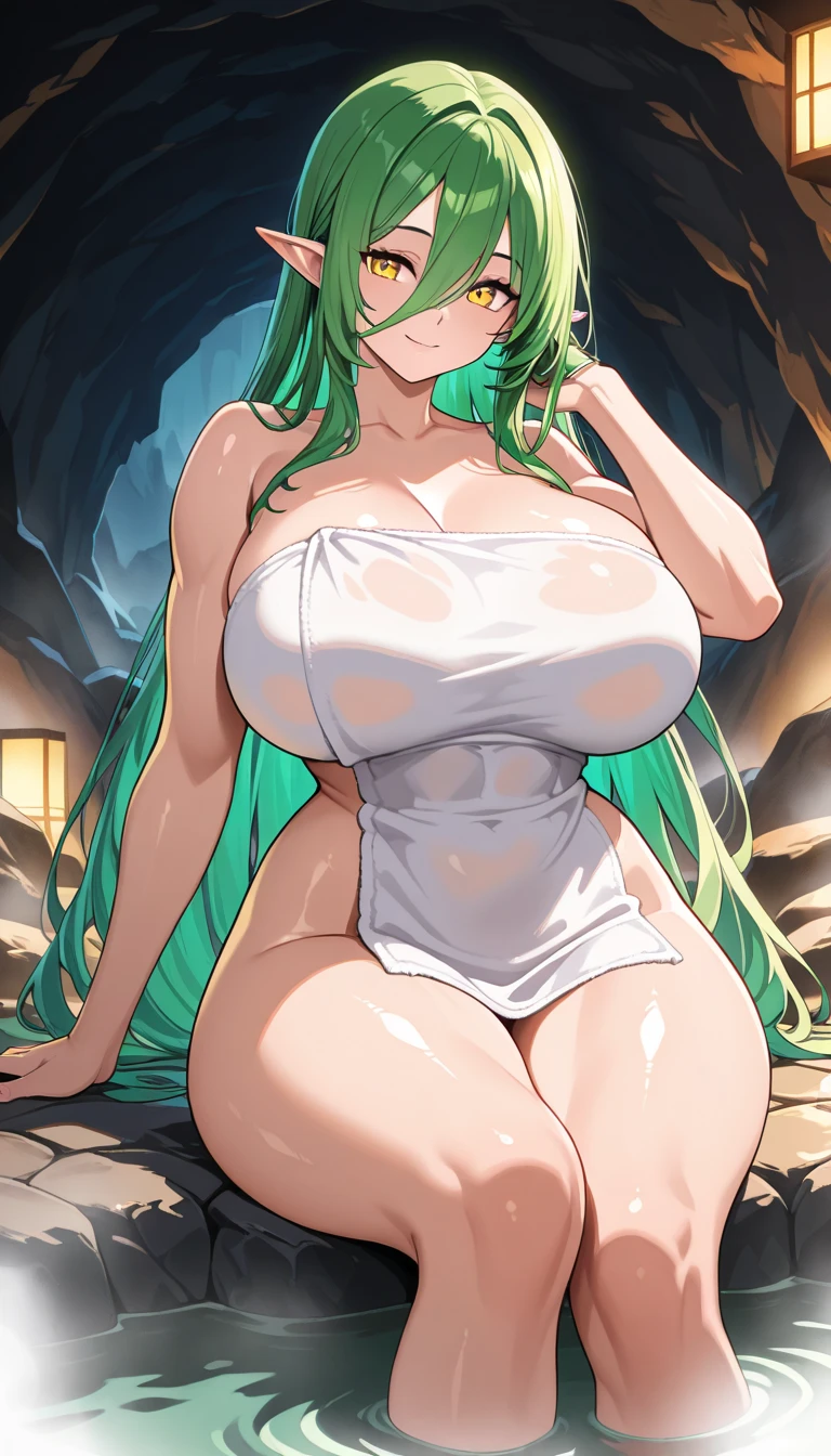 (2000's anime, retro art style, cel anime, clean brush stroke, masterpiece, best quality, highly detailed, perfect anatomy), Interior of abandoned concrete building background, 1girl (solo:1.5), Code Geass, C.C, eyebrows visible through hair, light green color very long hair, yellow eyes, half opened eyes (beautiful detailed eyes:1.2), look at viewer (caring look:1.5) (shed tears:1.5), open mouth (sticking out tongue:1.0) (mouth drool:1.0), dutch angle, blush, full body, full nudity (completely nude:1.5), skinny arms, gigantic breasts (alternate breast size:1.5), long pointed breasts (natural saggy tits:1.5), wide areolae (ebony color areolae:1.5), puffy areola (nipple buried in areola:0.0), bdsm, bondage, bound arms, bound legs, breast bondage, pussy juice, estrained, red rope, shibari,