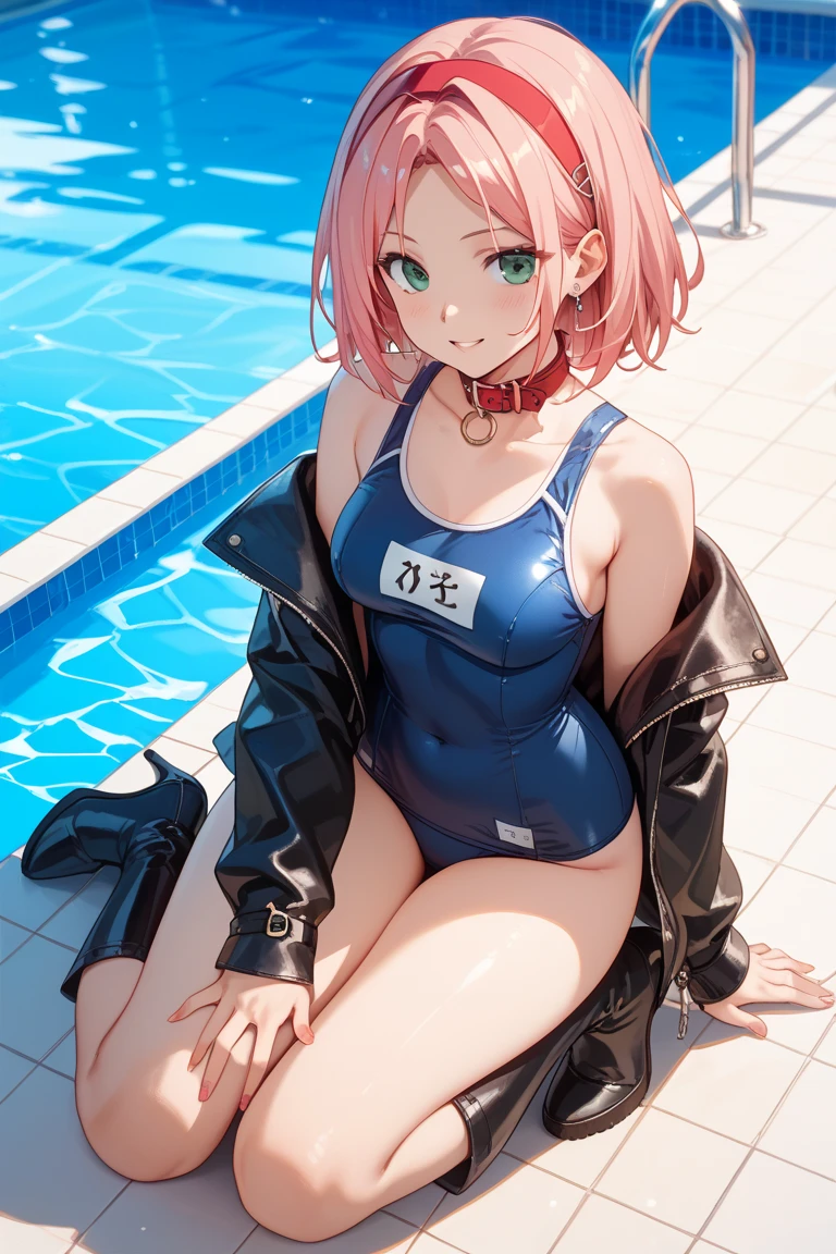 ((spread their legs:1.4)), ((Woman in yellow sports cap:1.4)), ((red colour、Blue and white sports one-piece swimsuit:1.2)), ((best qualtiy,8K,tmasterpiece:1.3)), sensual female, 1 girlirl, The large: 1.3, (Strong abs, Slim body: 1.1), swimmingpool, Super slim face, Elongated lips, spread their legs, Free movement of hands,,huge tit,Completely expose the chest,Exposure of the reproductive organs,Pee,black lence stockings,white clothes,A pink-haired,Bound by a rope,Realistic details。The thoracic sulcus is deep。white Heels