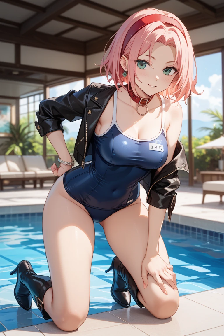 (Highest quality, 4K, 8k, High Resolution masterpiece:1.2), Very detailed, Picturesque, Anime-style photos, Photo Animation:1.37)、a beautiful girl、(Brunette Hair)、(pixie cut)、gyaru、highschool uniform、tan、in the room、Female masturbation、Squatting on a dildo、black dildo、insert dildo、Ecstasy face、trembling、Sweat、Drooling、crying、vapor、Black choker、pierce、necklace、bracelet、