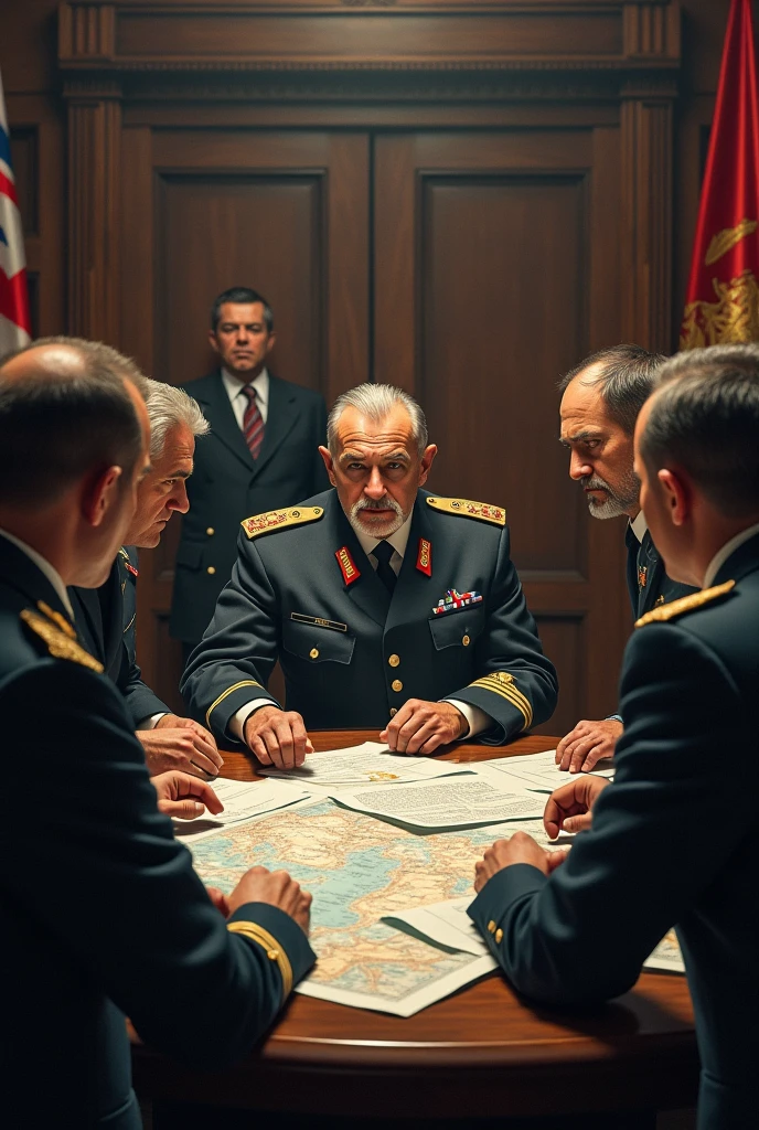 hitler next to his generals