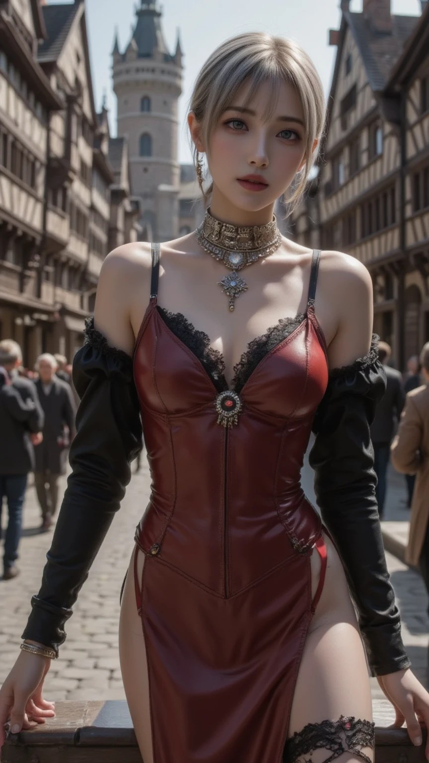 (masterpiece, best quality) realistic version of
MorriganDA,  face of (Kate Beckinsale:Evangeline Lilly) 1girl, solo,, looking at viewer, short hair, black hair, gloves, jewelry, yellow eyes, small breasts, fingerless gloves, necklace, hair bun, nail polish, bracelet, lips, fingernails, makeup, glowing, single hair bun, feathers, lipstick, staff, pale skin, black nails, armlet, long fingernails, realistic, nose, magic
