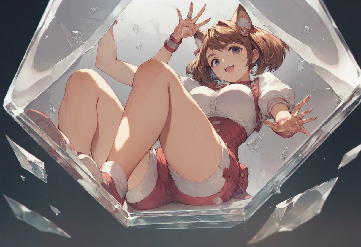 1 woman, Ichigo Momomiya, wearing a Mai Shiranui attire, busty and mature woman, , sexy body, sexy pink Japanese clothes, pink eyes, pink hair, ryona, in peril, defeated, koed, unconscious, closed eyes, laying down the floor, showing weakness and helplessness, sexy defeated pose