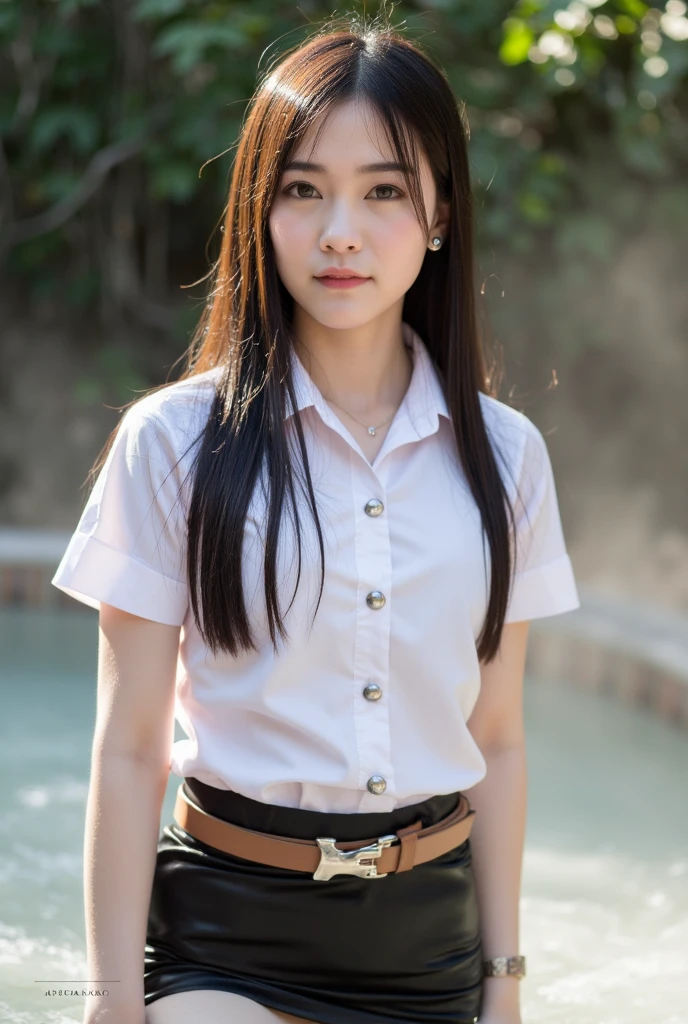 RAW, Best quality, high resolution, masterpiece: 1.4), Japan face mix Russian. slim, slender and tall. white skin. Oval face.wearing senior high school clothes, unbuttoned loose opened clothes, showing nude breasts and vagina. Beautiful young indonesian girl with long wavy hair, showing one , big , sex pose, showing vagina, open legs showing vagina, porn, dildo on vagina, sensual body, muscular body, on the stage of a nightspot ((senior high school clothes, unbuttoned loose opened)), orgasm, highres, 4k, HDR, 1girl, photorealistic, realistic, big breasts, wearing white modern plain hijab, wearing glasses, ((whole body)) turning away facial at viewer, closeup, leaning in the water. In the middle of river. ((white thick milk melting in the clothes, breast and leg. Wet body, wet hair, wet clothes)), ((half leg in the water, sexy pose))