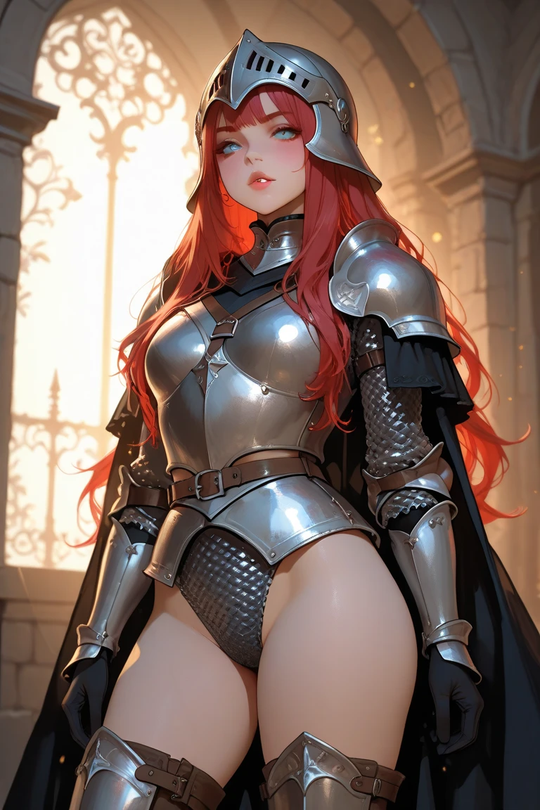 score_9, score_8_up, score_7_up,cowboy shot, MaleniaDef, helmet, covered eyes, single mechanical arm, prosthesis, , nippl, simple wn background , on a bed, sex, cowgirl poion sex, she is straddg and fucking a faceless mae is cropped out, his hands on her thighs, nude