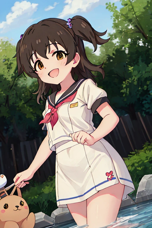 <lora:Kaho:1>, kaho, momodora, freckles, 1girl, solo, baseball cap, masterpiece, best quality,