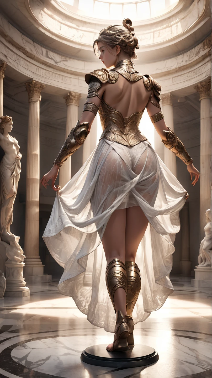 full body warrior woman romano empire, Cinematic, Photoshoot, 25mm, Depth, Tilt Blur, Shutter, 1000, White Balance, 32k, Resolution, RGB, Half rear Lighting, Backlight, Dramatic
