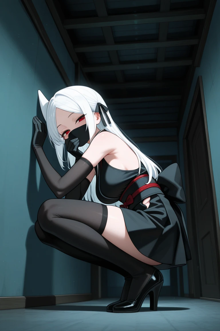 Prisoner warning, ninja, black mask, rags, no panties, no bra, restrained anger, rope scratches, open legs, female genital organs inserted into tentacles, tentacles inserted into genitals
Tentacles, tentacle pits, groups of tentacles, open legs), producing tentacles, white all over the body