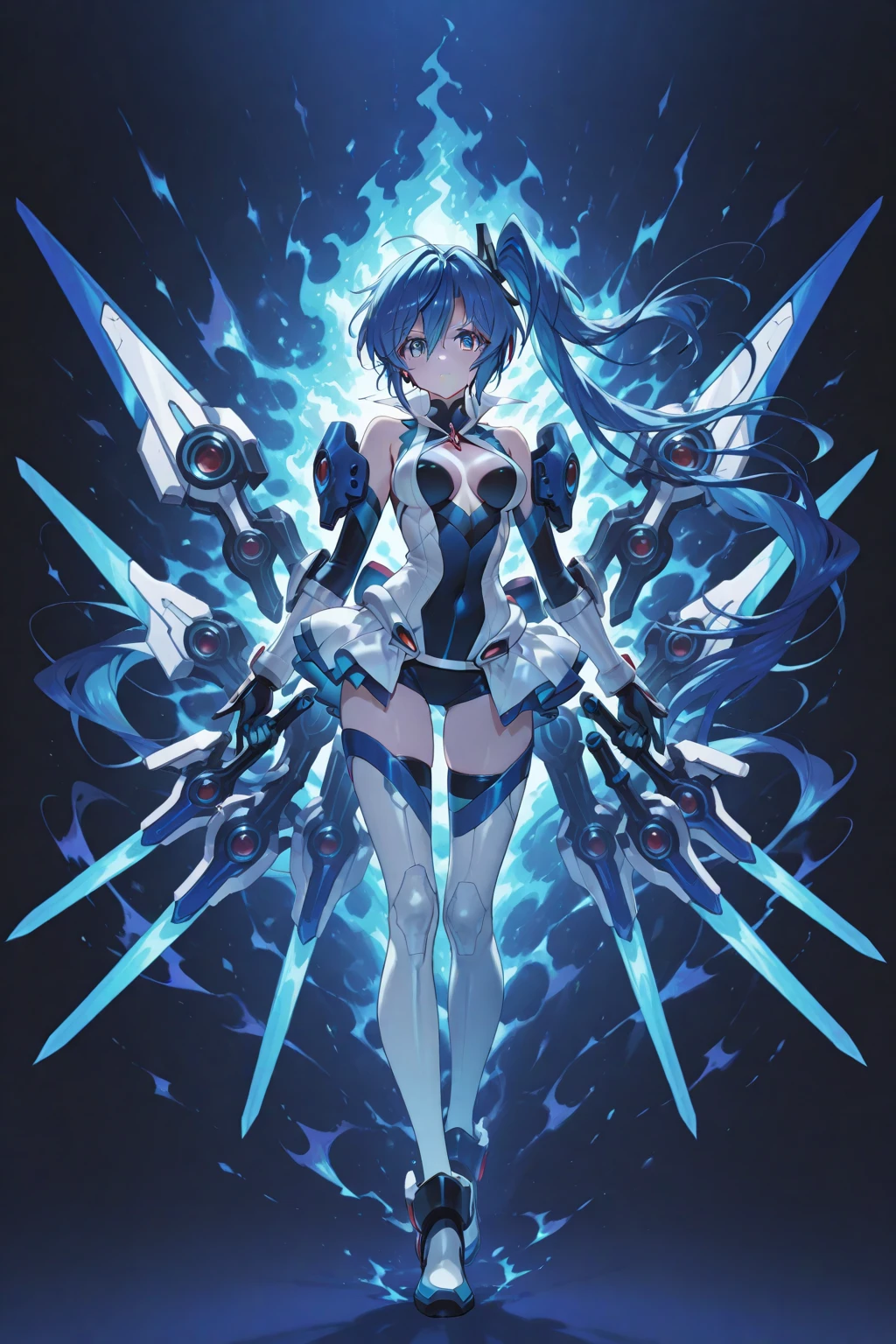 Anime girl with blue hair and blue costume holding a sword, Best anime 4k konachan wallpaper, ayanami, rogue anime girl ayanami rei, style of anime4 K, Official artwork, cushart kenz, senna from league of legends, Badass anime 8 K, 4k manga wallpapers, Rei Ayanami, white cyan, 2 d anime style, hd artwork