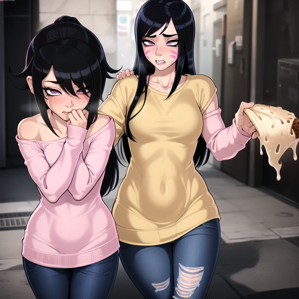 Beauty mother-in-law Height difference shopping Supermarket Black Hair Straight long hair hairpin White knitted sweater ((Mother and daughter have beautiful breasts)), mini skirt squat White panties, broken home, gang, (masterpiece), best quality, expressive eyes, perfect face, ((a teary beautiful kid girl being spanked)), unclad, skirt lifted, (red bottom), pinned down, puffy nips, damsel in distress, ((cute body)), (thighs spread open),ryona, short, slap mark, dripping, spurting