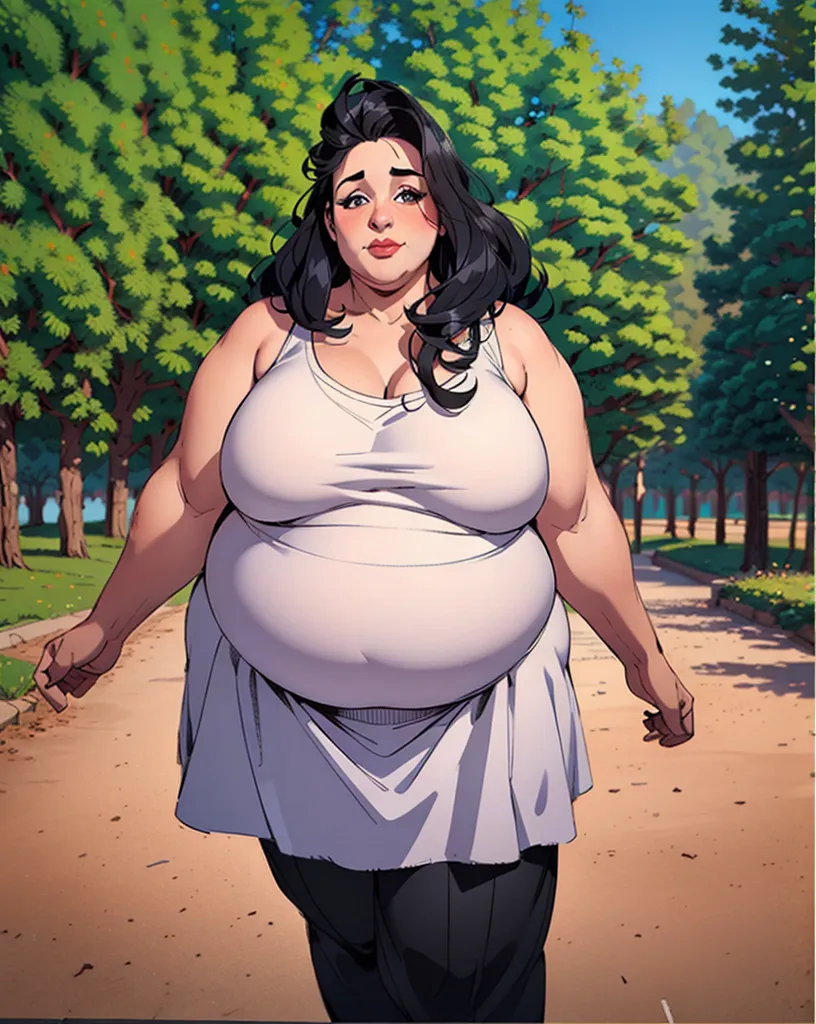 <lora:symix-5-1:1> (high_aesthetic:1.2), 1girl,
forest, mountains, valley, scenery,
(cowboy shot:1.2), fat, arms at sides, long dress, looking at viewer