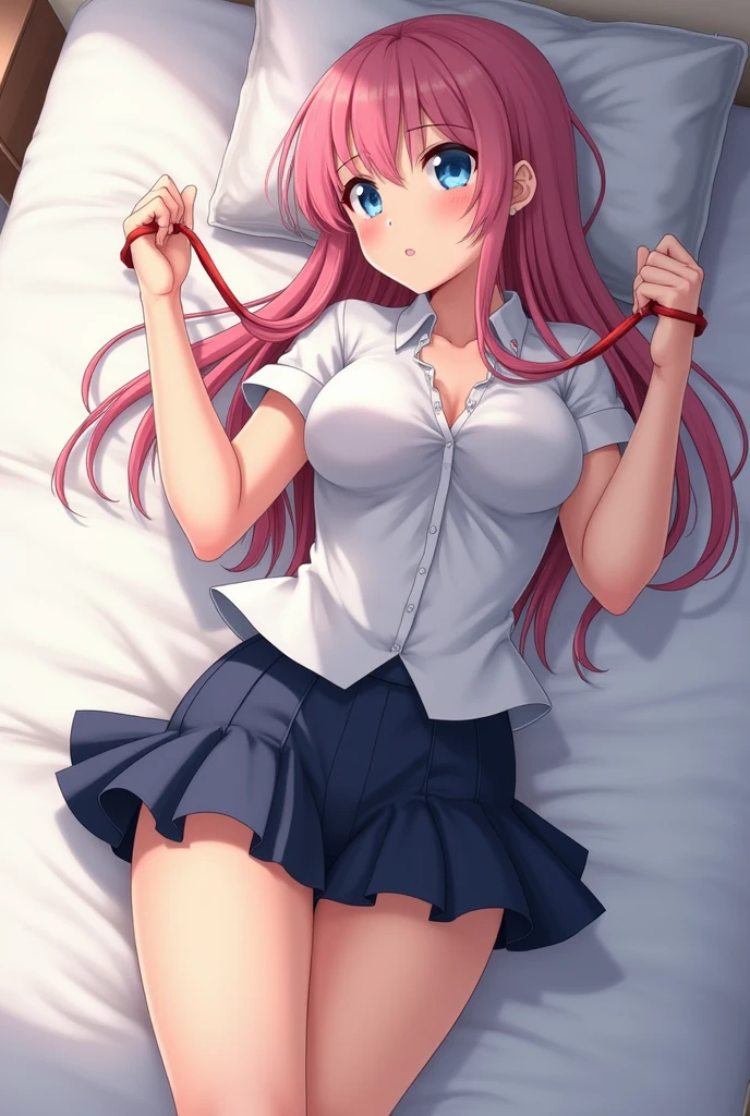 (((focus panties))), ((footjob))、((A girl steps on a boy's penis with her foot and makes him ejaculate))、((A seductive wicked smile)), Yui、low length、(thin)、(((5 years old girl)))、(Bright white skin), (((child girl)))、Brown Hair、Messy hairstyle、(Forehead)、、Grey Eyes、Squint your eyes、white Cropped tank top、(covered nipples), ((Angle from below:1.5)), ((Black tight mini skirt))、belly button、(Thighs), White panties, crotch、(garter belt)、((foot)), (Angle from the bottom of the girl), Lift your legs a little、((Foot on penis)), In the classroom of an elementary school, ((girl is stomping penis)), 1boy is masochistic, boy is lying, (penis), The boy is exposing his crotch、((eject cum)), ((footjob))、