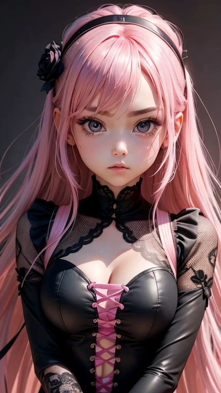 gradient hair, multicolored hair, curtained hair, huge ahoge, flower on head, star-shaped pupils, flower-shaped pupils, makeup, tachi-e, vanishing point, from outside, f/1.8, god rays, high detail, anime style, UHD, retina, masterpiece, ccurate, anatomically correct, textured skin, super detail, high details, high quality, highres, best quality, award winning, HD, 16k
