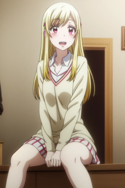 masterpiece, best quality, very aesthetic, absurdres, 1girl, kitagawa marin, sono bisque doll wa koi wo suru, panties, thong, key visual, highly detailed, looking at viewer, full body