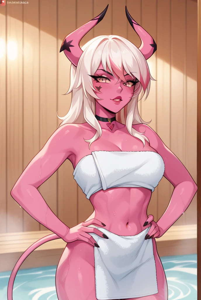((Brown skin))((Highest quality)), ((masterpiece)),  Super Breasts,Thick legs,Big ass.Magical girl.Pink Hair.Dark skin.Magic Wand. Long Breasts 
.long boobs.Pink Reverse Bunny.Rubber Suit.Chest Curtain.sperm.big boobs.huge boobs.large boobs.
