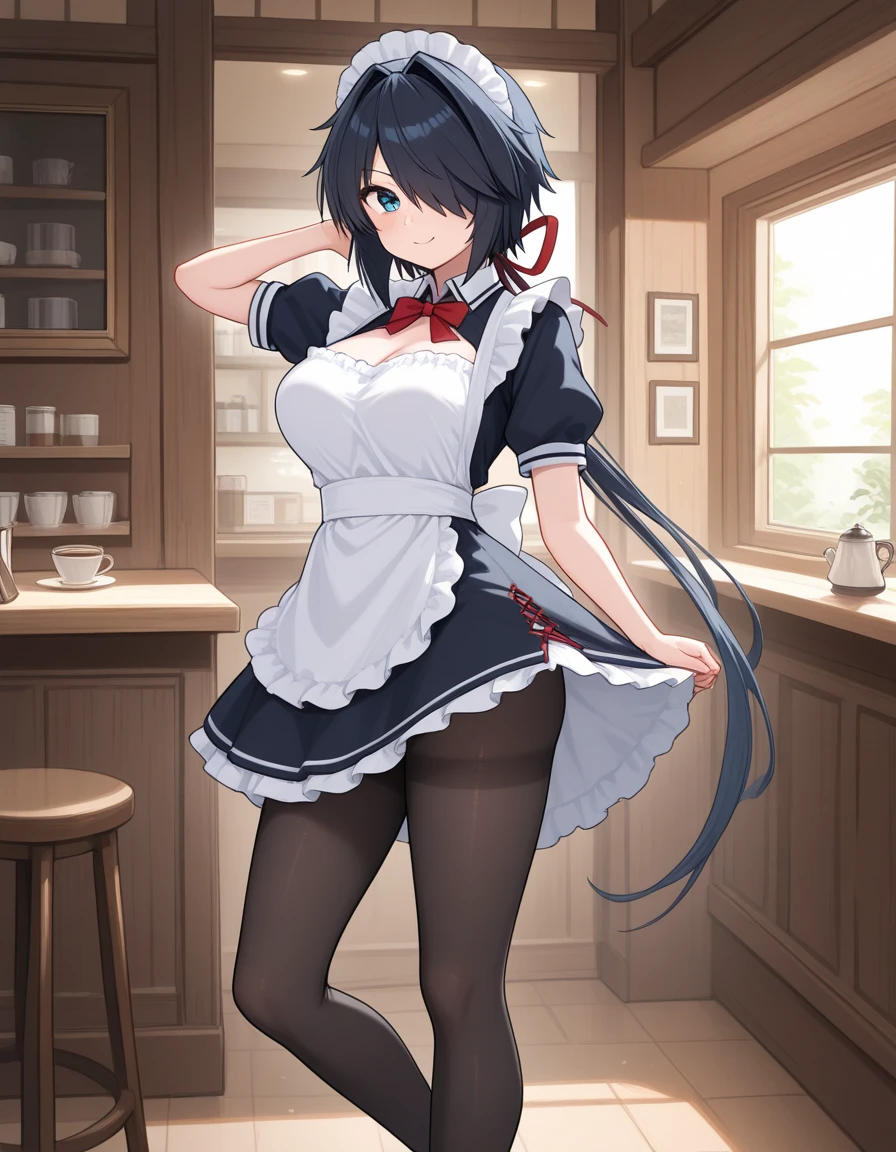 ((masterpiece, best quality, high quality)),1girl, (lower body, hospital),  <lora:Latex_nurse_3dg:0.6> (latex_nurse_v2, nurse, nurse cap, apron, gloves,shiny clothes), <lora:Akiko Satou:0.7> (akiko satou, 3dcg 01, 1girl, solo, twintails, brown eyes, medium breasts, medium hair, mole under eye, dark blue hair, double side ponytail)