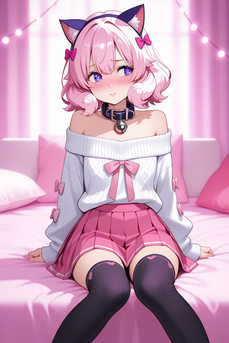 (Very detailed illustrations、Bright colors:1.2),(anime:1.5)(masterpiece, 8k), (最high quality, high quality:1.4), Perfect Anatomy, Very detailed,masterpiece background,, v8k wallpaper,Perfect design,Award-winning art、(5 ,minigirl,mini body,kawaii,cute face,,Candy Hair Ornament、Hair in the shape of a ring,very huge breast、,Bobcut、Detailed Himemori Luna,Detailed cute babys、large head,Oversized Hoodie、Two-tiered idol skirt,Frills、 Living room sofa、A cheerful smile、looking away,looking down,spoken heart、thicc:1.4)