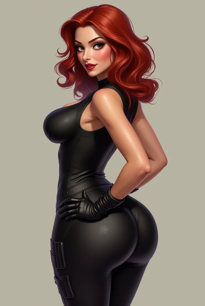 Beautiful women in the 50s of the 20th century，sexyposture，rely on，Poster style，vectorial art, playboy bunny, red hair, tan skin, pantyhose 