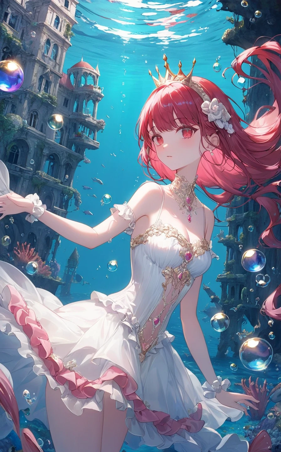masterpiece, best quality, novel illustration, highres, 18+ mature content, sensual, intimate, emotional, passionate, romantic, sweet, endearing, innocent, pure, captivating, alluring, enticing, mysterious, enchanting, captivating, immersive, mesmerizing, dreamlike, surreal, imaginative, whimsical, artistic, avant-garde, timeless, elegant, sophisticated, chic, refined, unique, original, mesmerizing,((Mermaid Princess:1.3))