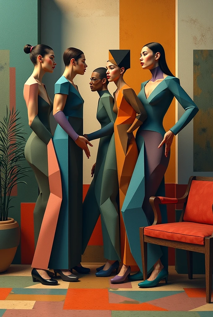 generates an image of a ladies&#39; textile company with several posters of the Lady Styles brand 