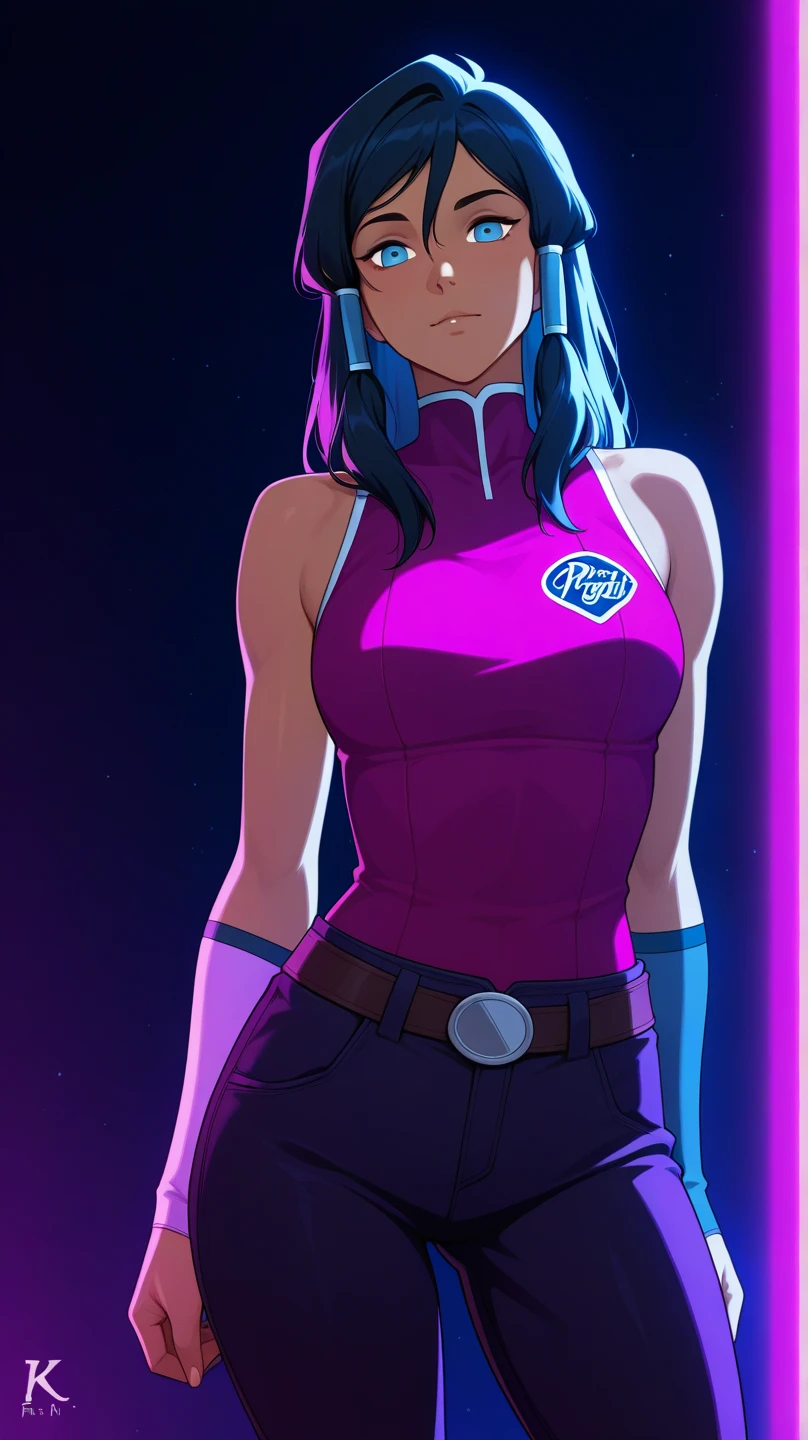 Ultra realistic, 16k, high quality, cinematic lights, dream atmosphere, dream aesthetic, 1girl, StarfireDC, glowing green eyes, long flowing hair(red), tanned skin illuminated, realistic textured skin, realistic shading, glowing eyes tan skin, cleavage, large natural breasts, (purple crop top:1.2), green pearl, bare shoulders, midriff, purple miniskirt, purple thighhighs, realistic textures, belt, 8k, detailed face and eyes, muscular female body, strong arms, lean belly, strong hips, muscular thighs, thick legs, full body, realistic, flying through the air, glowing balls of energy in her hands, style-paintmagic, different positions at different types of angles.