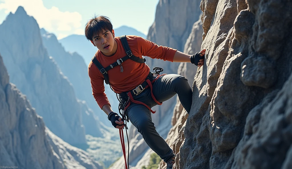 Sun Wukong stands on the top of the mountain with a golden hoop rod
