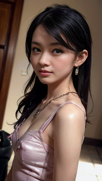 Anime-style woman, thin, thin, whole body, Full of tattoos, Lots of earrings, Beautiful and shiny hair, Rainbow Eyes, Slanted Eyes, Wavy silver hair, Kind and charming, shoulderを露出させる, Delicate and sexy collarbone, Attractive oval face, double eyelid, Pink Lips, Small Nose, Concentrated face, Ultra-high resolution, Very detailed, Graceful posture, Nice, ultra-thin,arm,shoulder,chest,Dark mahogany Bishamon tortoiseshell tribal tattoo body paint on genitals, Glowing Skin, Realistic Background, sunlight