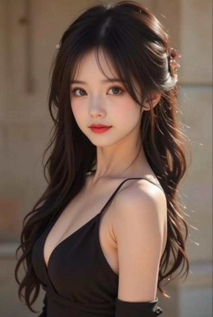 ((masterpiece: 1.3),8K, Realistic, RAW Photos, Highest quality: 1.4), (One Girl), beautiful顔, Cytologically correct、(Realistic Face), (Updo、Brown long hair: 1.3), (((night、Starry Sky、Starry Skyの下:1.5))),(((Gold Yukata、bikini、Sexy appearance、Bamboo leaf)))、Perfect dynamic composition,(High quality with attention to detail, Realistic depiction of eyes:1.3)、whole body、Tilt to the left、The whole is facing forward、２１talent、beauty、Well-formed face、Bangedium Build、Balanced ratio、beautiful足、Fresh face、beautiful景色、beautifulヘアスタイル, (bangs), (smile), smile, Realistic eyes, Gloss, highlight, highlight in the Eyes, eyelash, 目の中のbeautifulディテール, (Realistic Skin), Shooting from the air、beautiful肌, Transparency、(beautiful)、 bust, smile, teeth, Confused, charm, 超High resolution, Ultra-realistic, High resolution, Golden Ratio, Clear eyes, Wet, Mole, Looking into the camera, ear, Shine, Long neck, double eyelid, Big eyes, cheek, kind character, charm personality, kind, Move, 圧倒的なcharm, bright personality