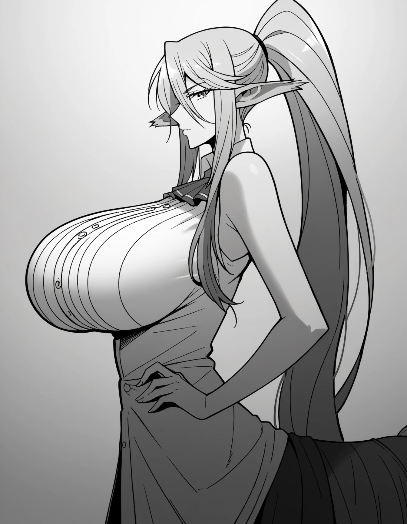 Bowsette with huge tits naked being fucked by bowser
