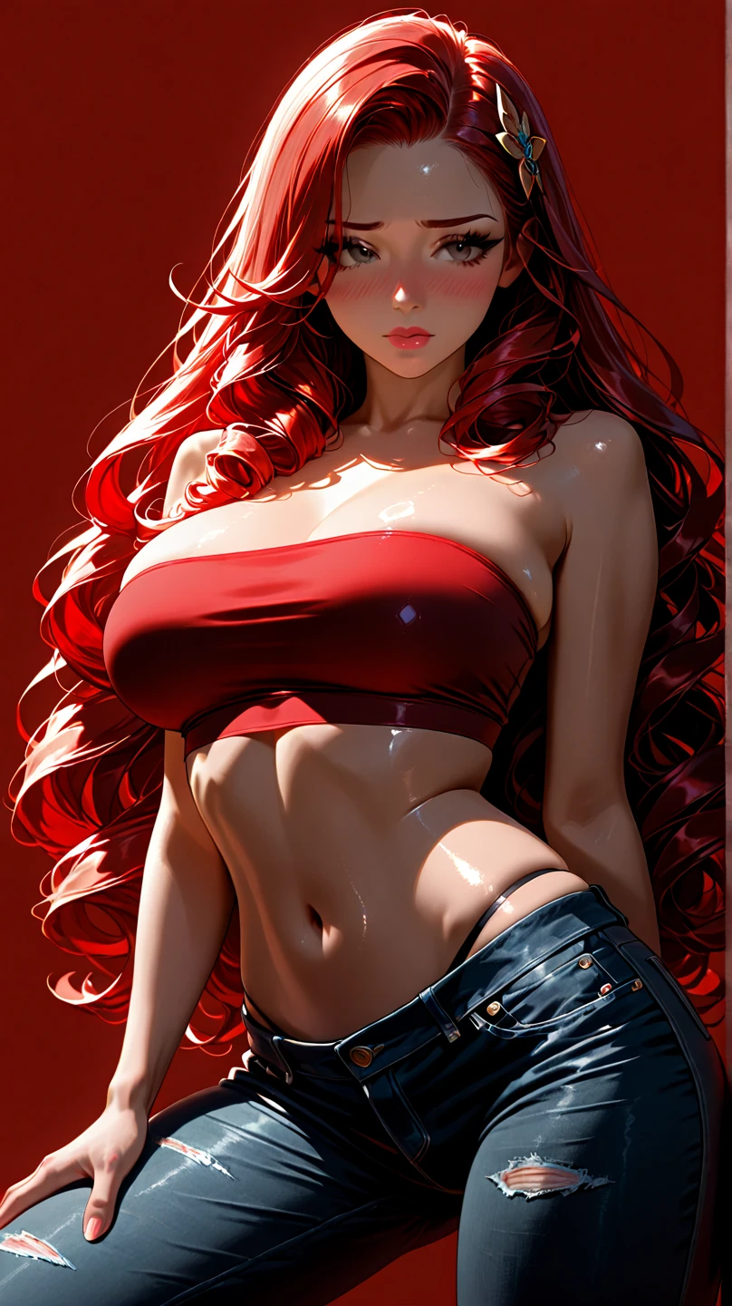 (tmasterpiece),(best qualtiy),ultra - detailed,1girll,Armpits,The arms are behind the head,Arms up,By bangs,hair between eye,long whitr hair,looking at viewert,lie,O cabelo multicolorido,nabel,Micro-shaped transparent bikini,On the back,parted lip,pelvis curtain,red hair,dent in the skin,独奏,Striped hair,extremely giant breasts, wide open thighs,(Vaginal sprays:1.5),Bichromatic hair,long whitr hair,whaite hair,Yellow eyes,shiny skins,Spring,a mature female,;Tai