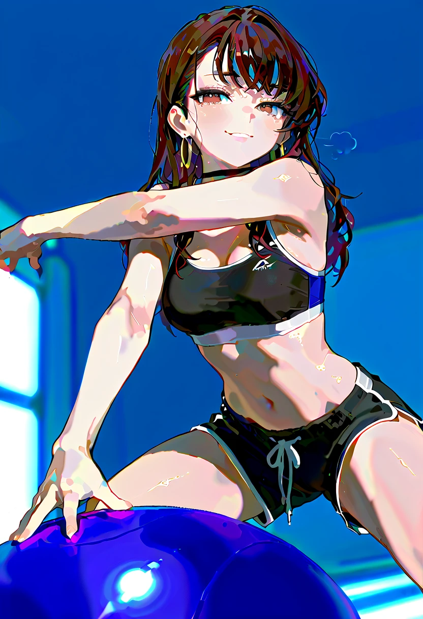(Ochaco uraraka),(from Boku no Hero Academia), is a young woman with average height for her age, measuring approximately 156 centimeters. Her most notable features are her brown eyes, her short brown hair, and the tips of each finger.(Wearing),+,(bikini) 