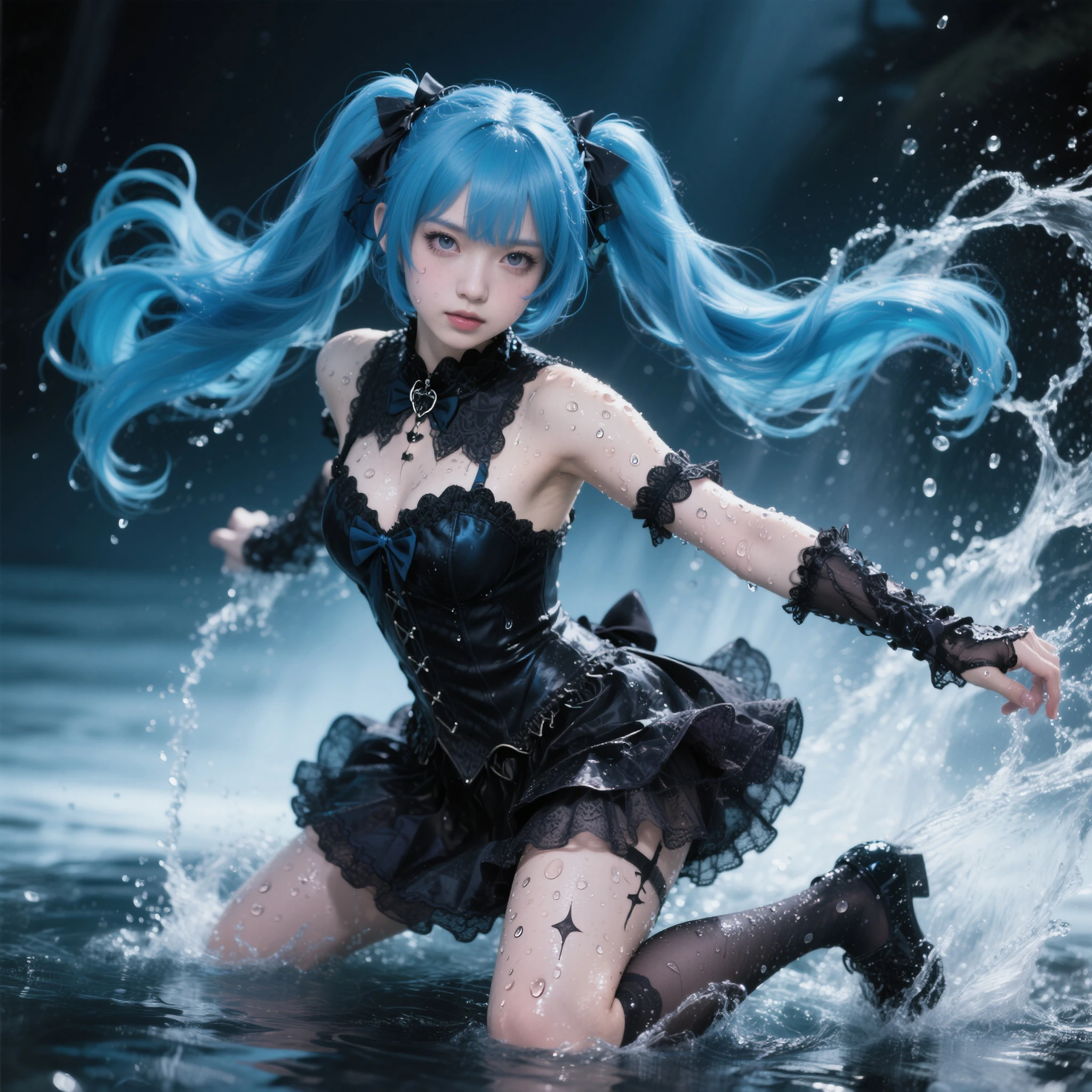 Sharks, dancing, hatsune miku