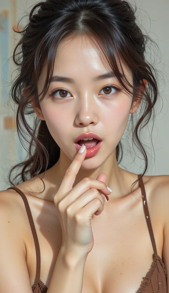 (((Fine image quality correction、Smooth image correction、Image quality correction for rough images:1.58)))、(((masterpiece、Highest quality、Very detailed、Artistic lighting balance that brings out the best in your model、Perfect Anatomy)))、(Surreal)、(Upper Body:1.5、high school girl、Great balance of facial placement)、(Highly detailed CG illustrations)、(Very delicate and beautiful)、Realistic quality、Realistic atmosphere、Realistic human texture、Realistic human touch、Realistic facial muscles、realism、Absolute rules、最高masterpieceのバランス、The most beautiful composition of a woman、Realistic creation and expression、