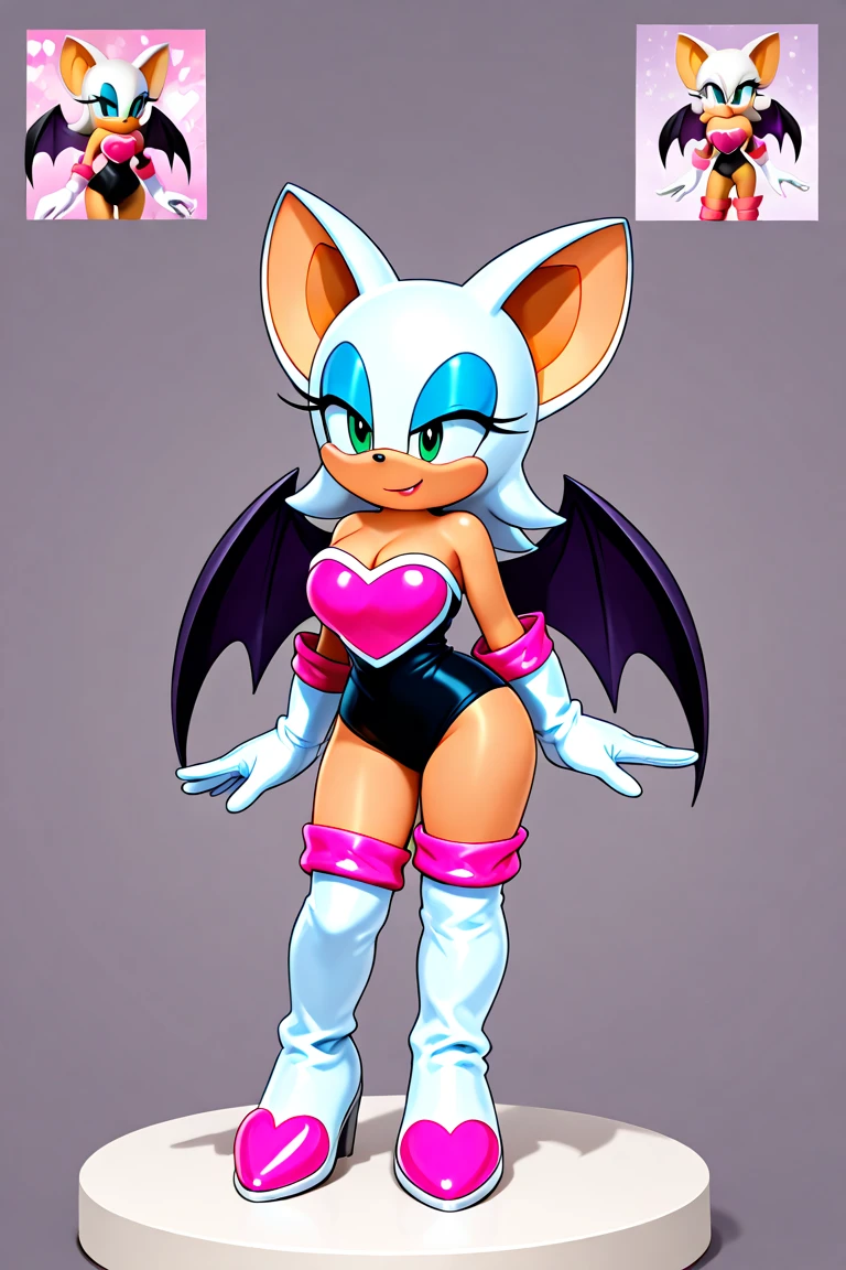 Rouge dancing and laughs Black bodystocking . Sonic