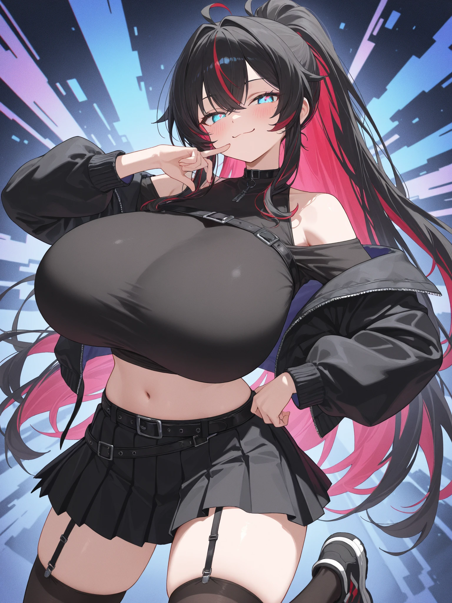 nya from spy x family (big boobs:1.9) on her knees, tongue out