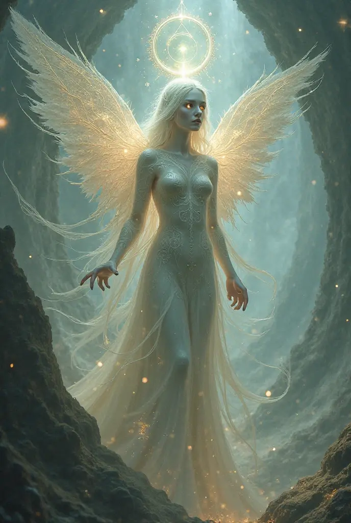 mythical creatures, author:By Zdzisław Beksinski, a lot、white、Big eyes、Angel