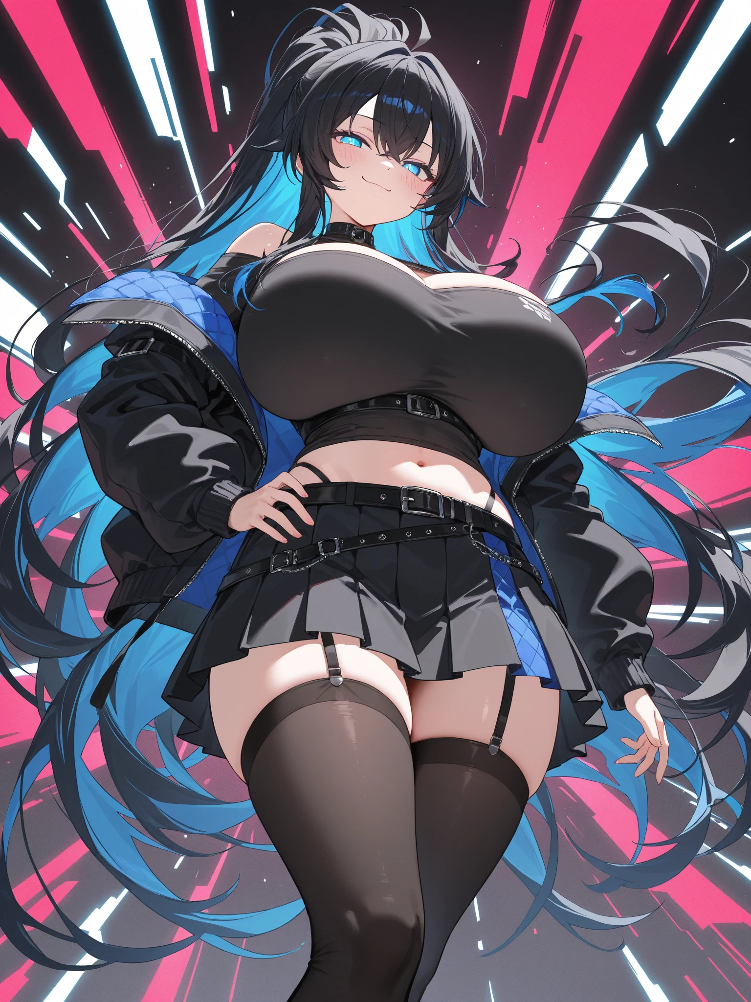 sexy anime big breasts nsfk poses thighs panties 